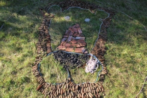 Částečně vytvořený landart Aslana